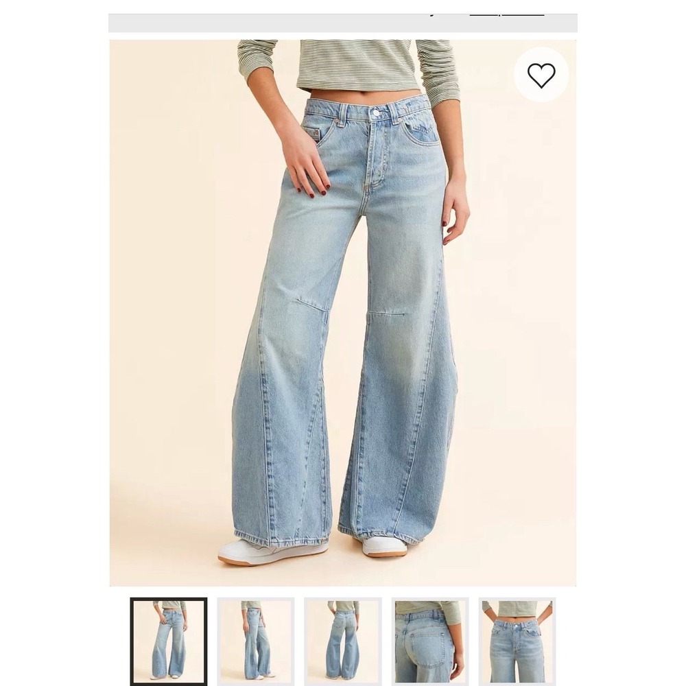 WE THE FREE Eden High Slouchy Wide Leg Jean women's size 32